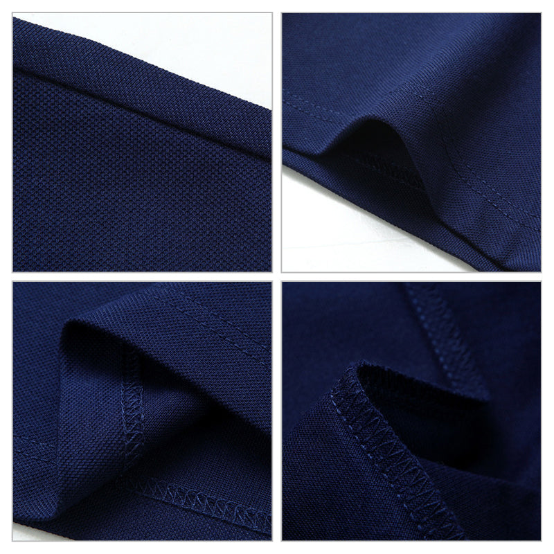 Effen kleur heren poloshirt met zakelijke revers