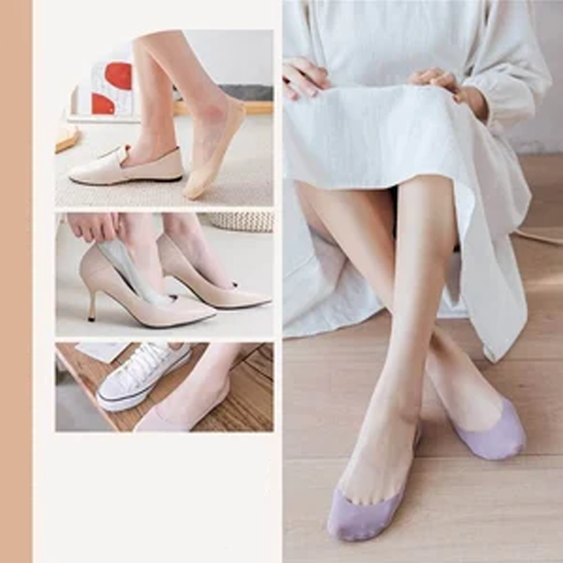 Onzichtbare antislip ijszijden sokken