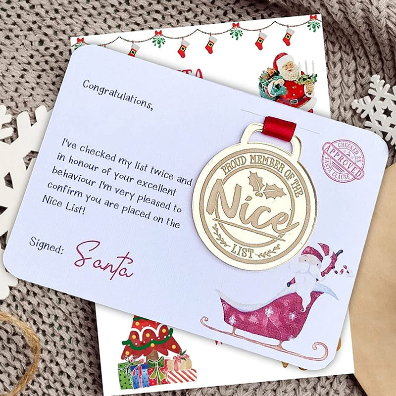 Kerst Eva-medaille met wenskaarten