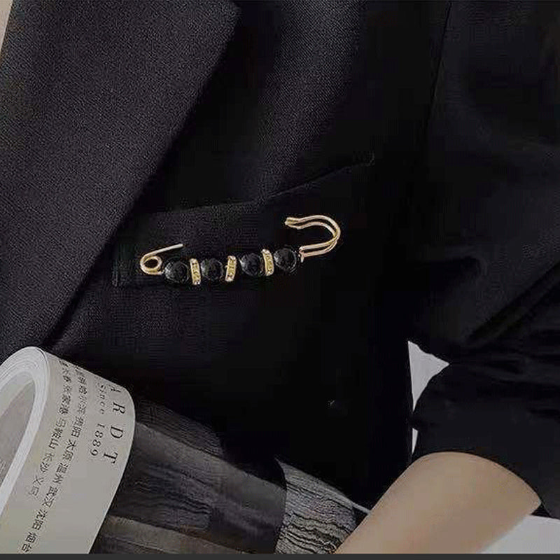 Fancy strass parels veiligheidsspeld broche