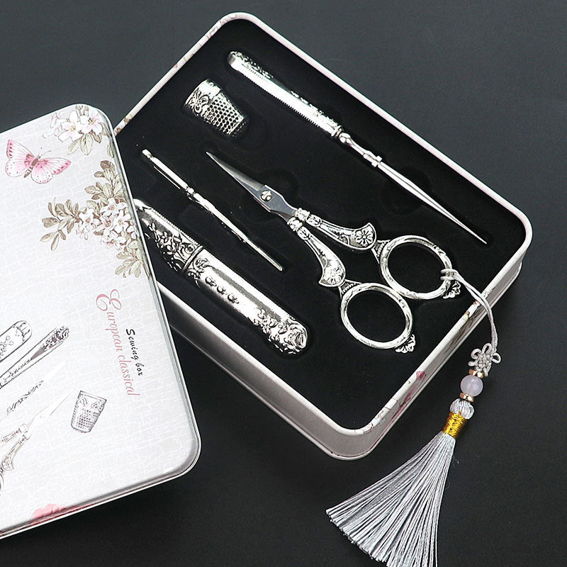 Europese antieke vintage naai dozen set