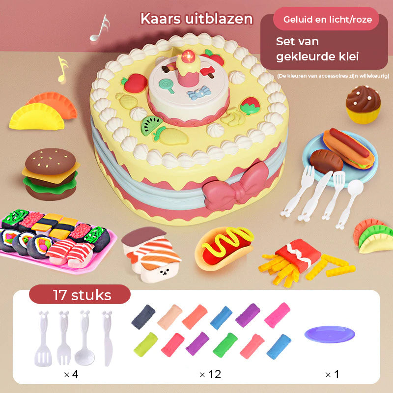 Gekleurde Klei Taart Set