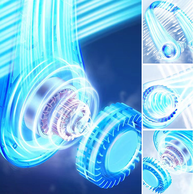 Nekventilator Oplaadbare USB-koelventilator 5 snelheden instelbaar