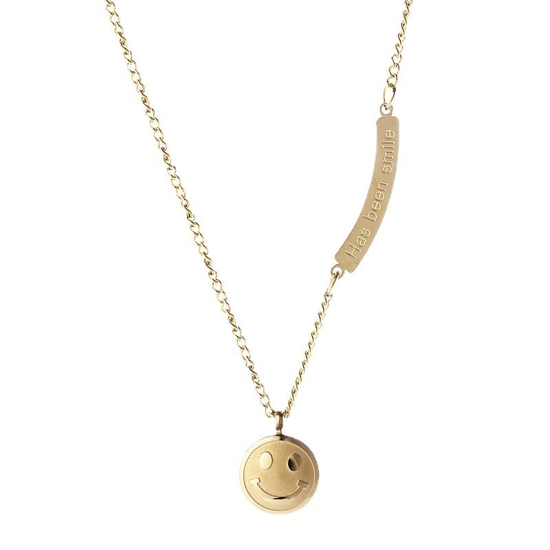 Geometrische smiley ketting