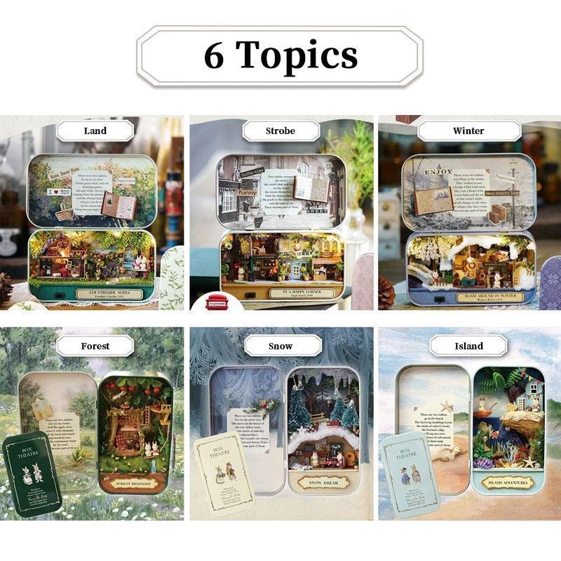 3D miniatuur poppenhuis met licht doe-het-zelf speelgoed