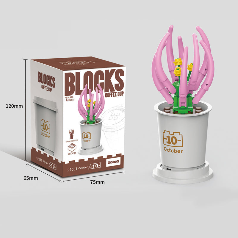 Koffiekopjes planten potblokken