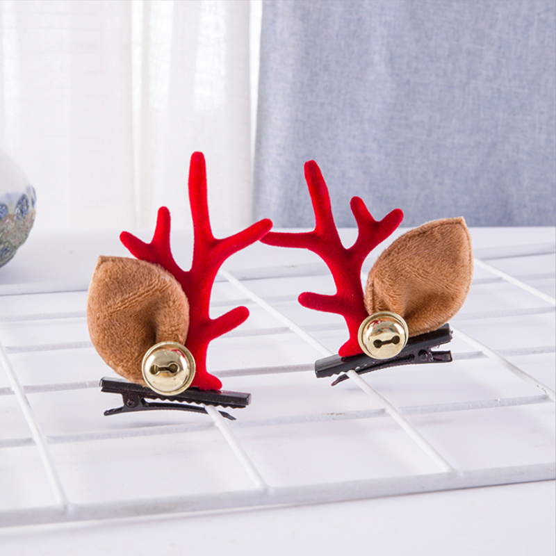 Kerstmis Nieuw gewei pluche haarspelden