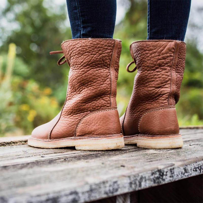 Dameslaarzen met ronde neus