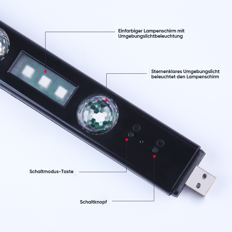 USB oplaadbare kleurrijke led decoratieve verlichting