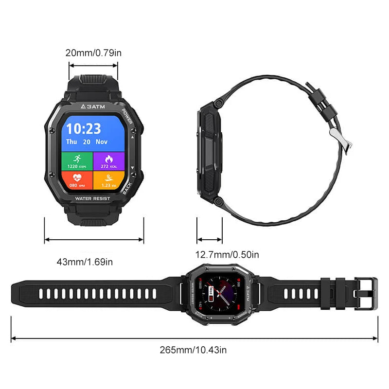 Outdoor waterdicht anti-collision Slim Horloge