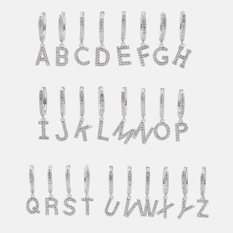 Alfabet Hoepel Oorbellen