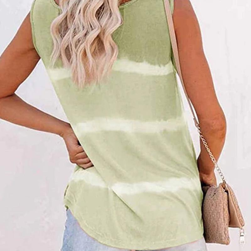 Casual tanktop met tie-dye knopen