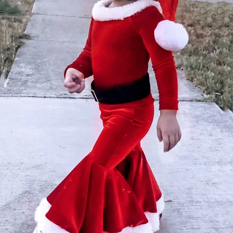 Fluwelen herfstoutfits voor kerstman