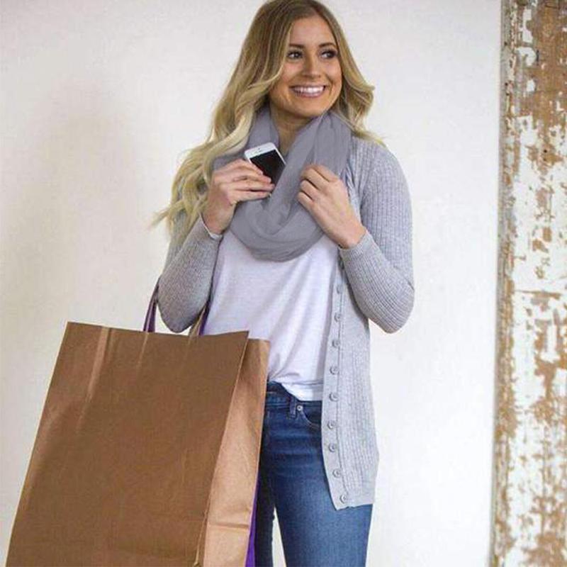 Warme Muffler met verborgen zak voor de winter