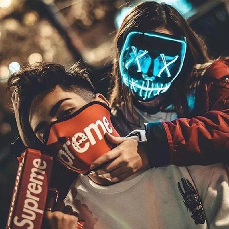 Halloween - LED lichtgevend masker