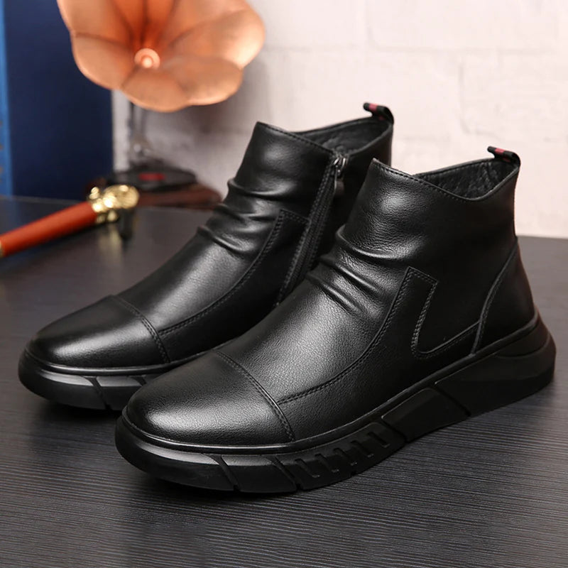High-top leren Martin-laarzen in Britse stijl voor heren