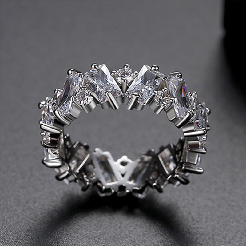 Ring met regenboog zirkoon