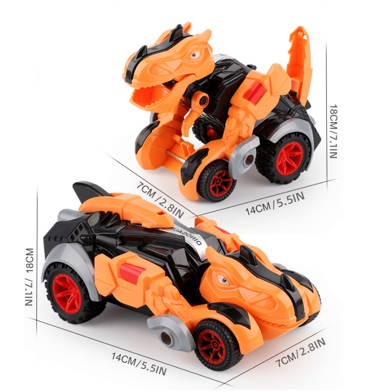 Misvormde dinosaurus speelgoed auto