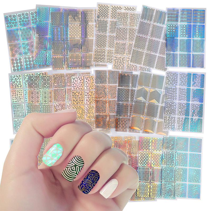 Art stencil sticker voor nagels (24 stks/set) [144 stickers]