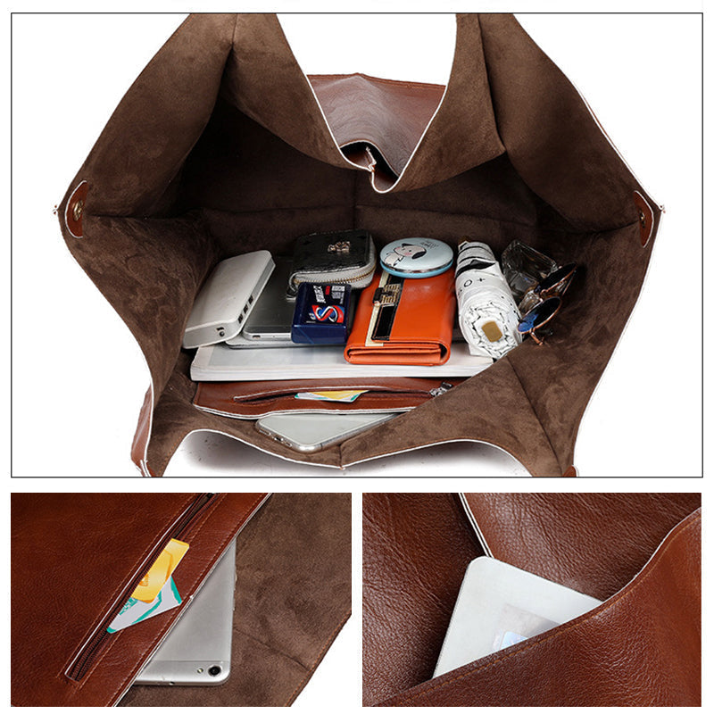 Leren handtassen met grote capaciteit voor dames