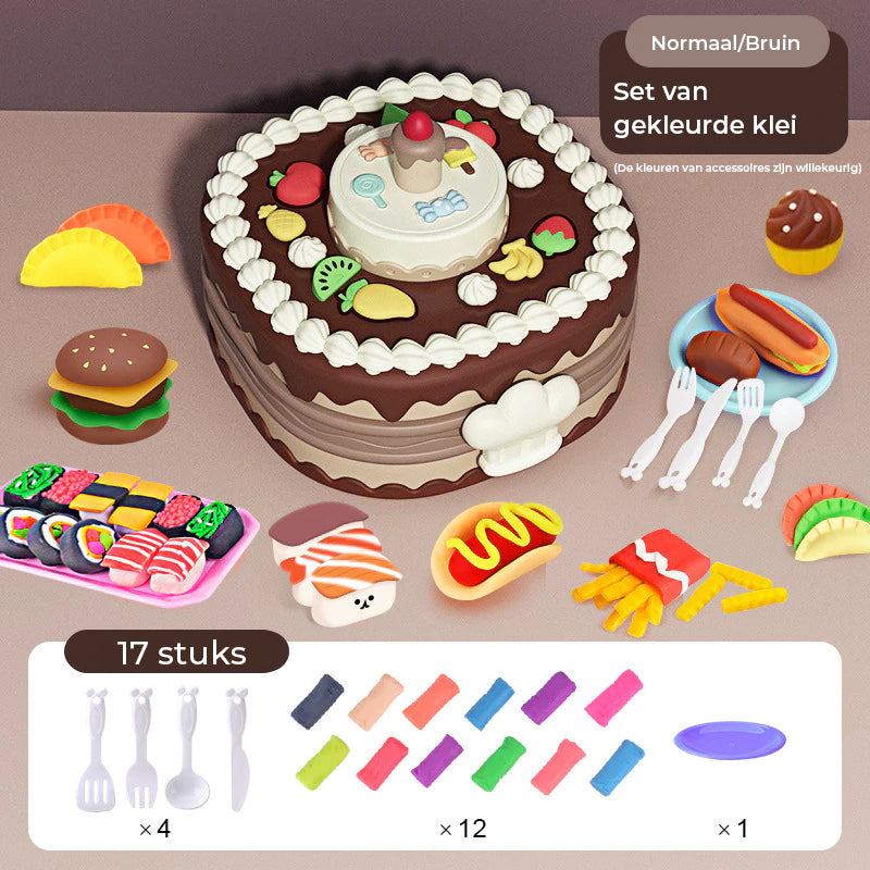 Gekleurde Klei Taart Set