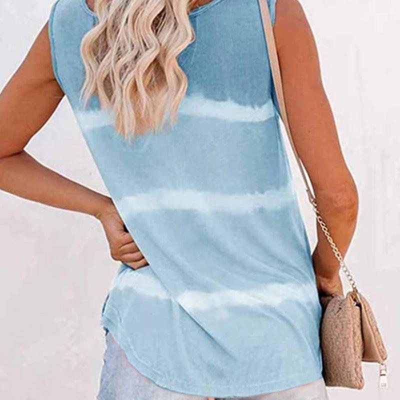 Casual tanktop met tie-dye knopen