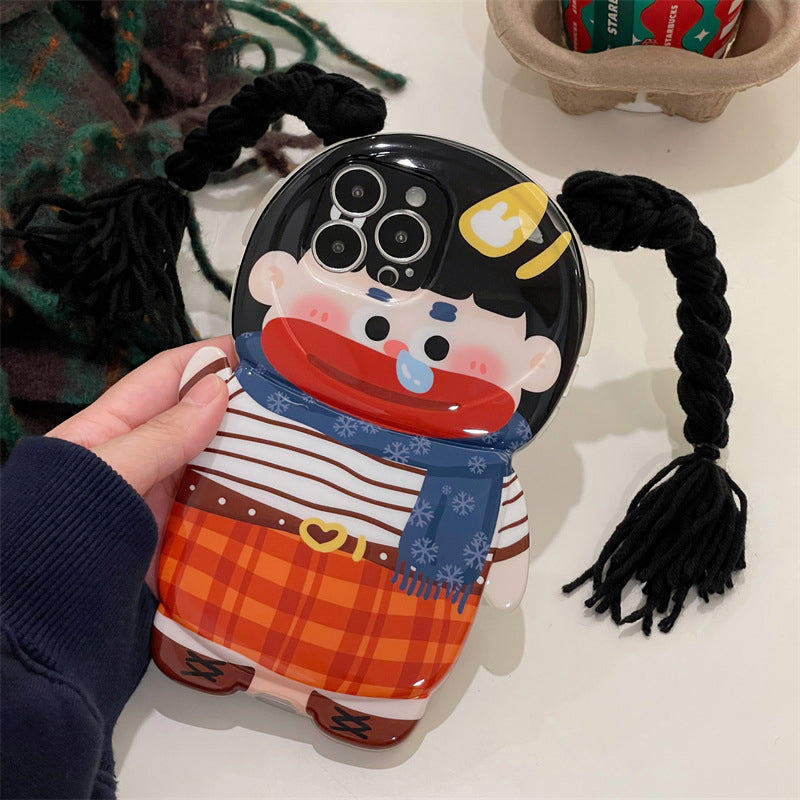 Grappige vlecht badpak telefoonhoesje