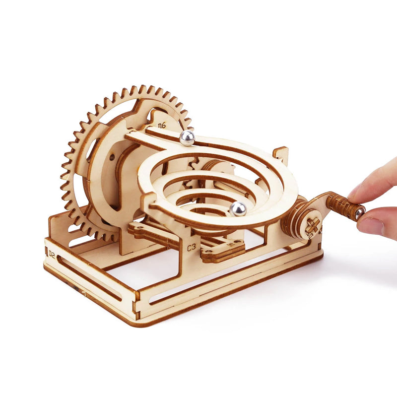 3D houten mechanisch raadsel 4 soorten van Marmer Modelassemblage