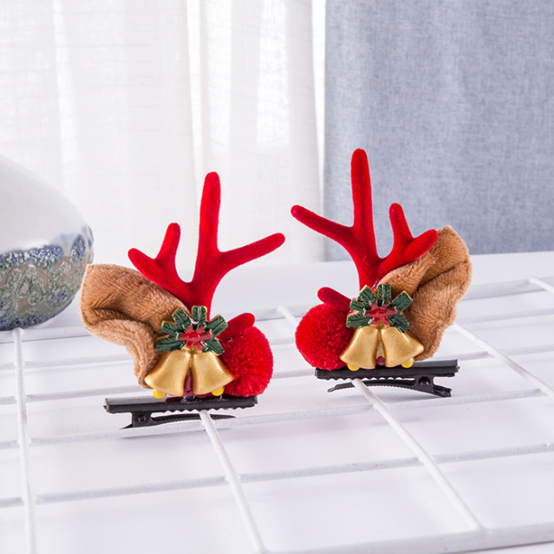 Kerstmis Nieuw gewei pluche haarspelden
