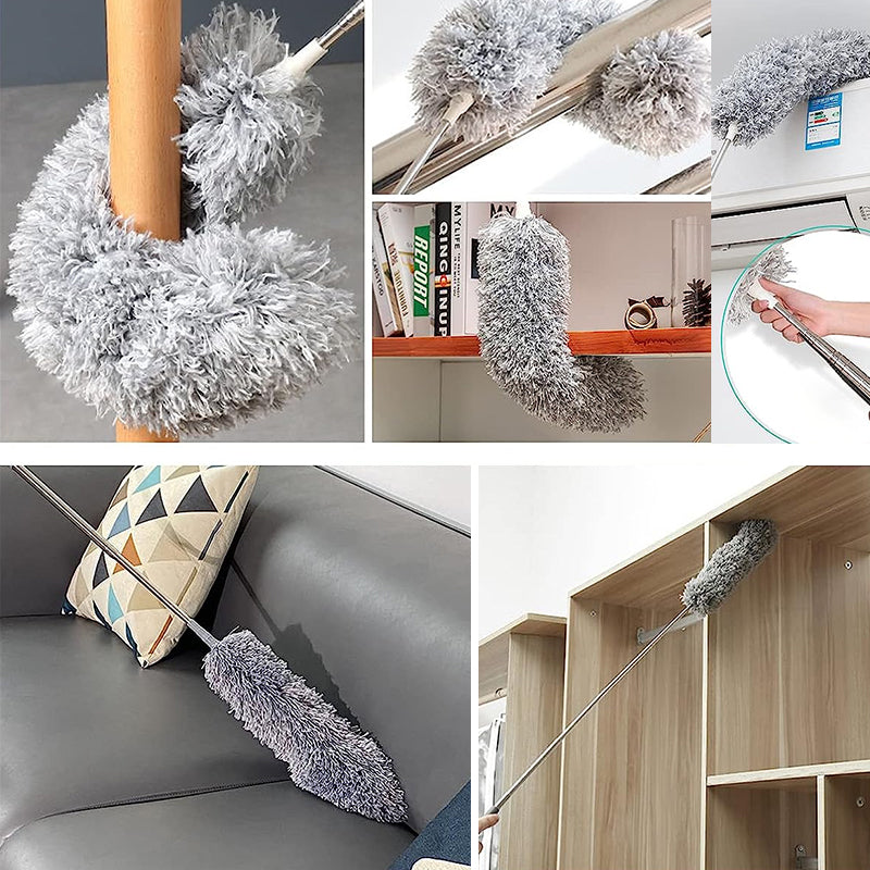 Intrekbare wasbare gebogen microfiber stofdoek