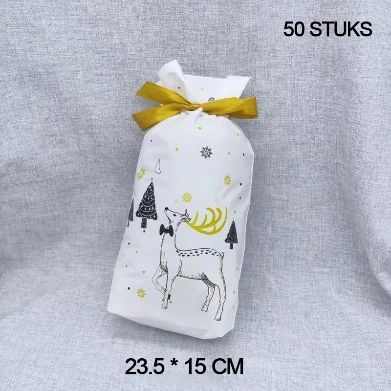 Kerstcadeautassen met trekkoord