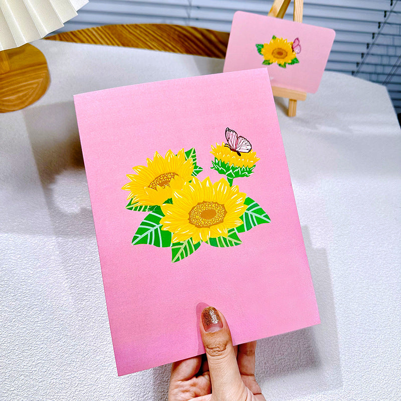 3D Handmade Flower Greeting3D handgemaakte bloem wenskaart Card