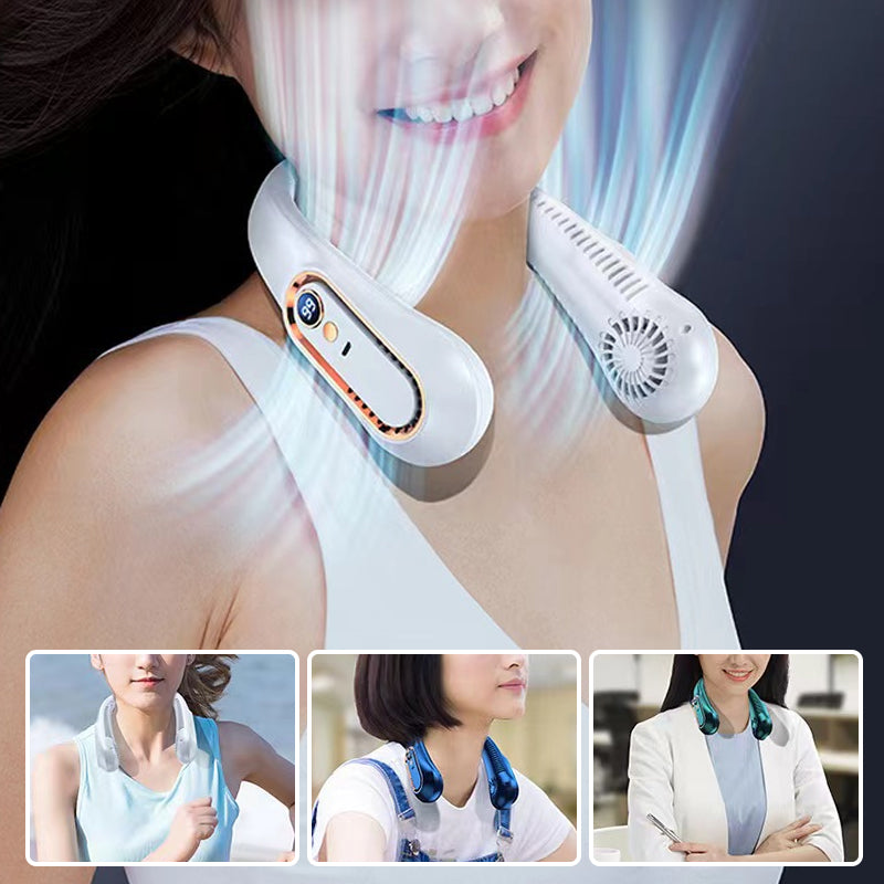 Nekventilator Oplaadbare USB-koelventilator 5 snelheden instelbaar