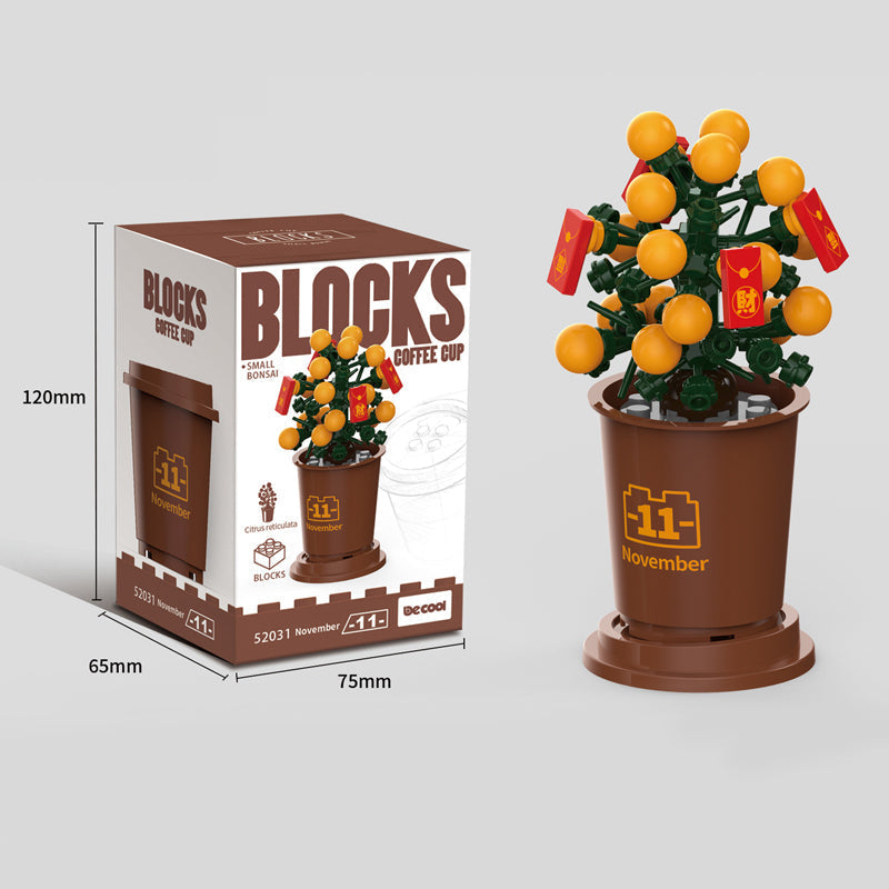 Koffiekopjes planten potblokken