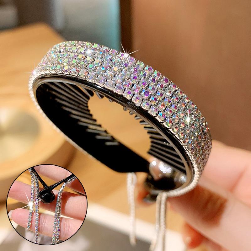 Elegante Hoofdtooi Met Strass Pom Pom