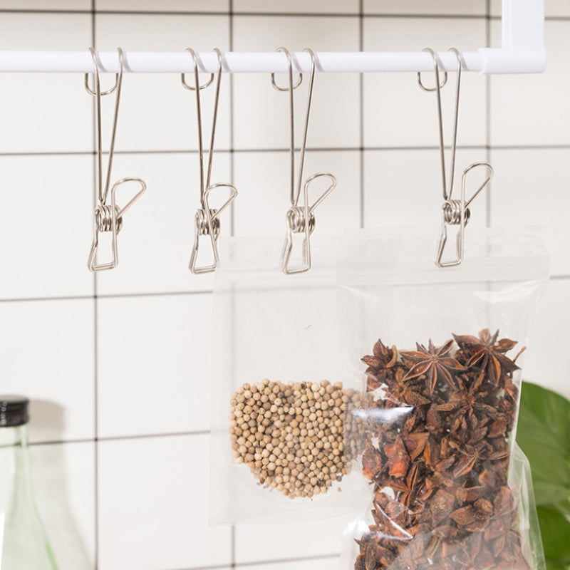 Roestvrijstalen metalen lange staartclip (6 stuks / set)