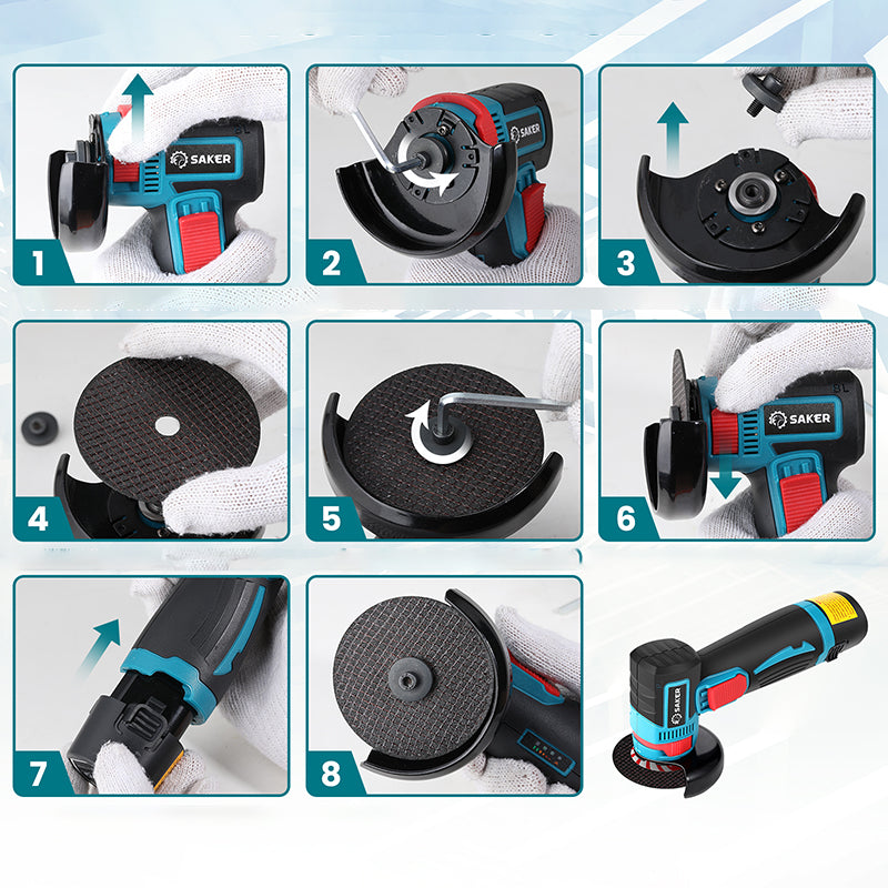Mini haakse slijper set