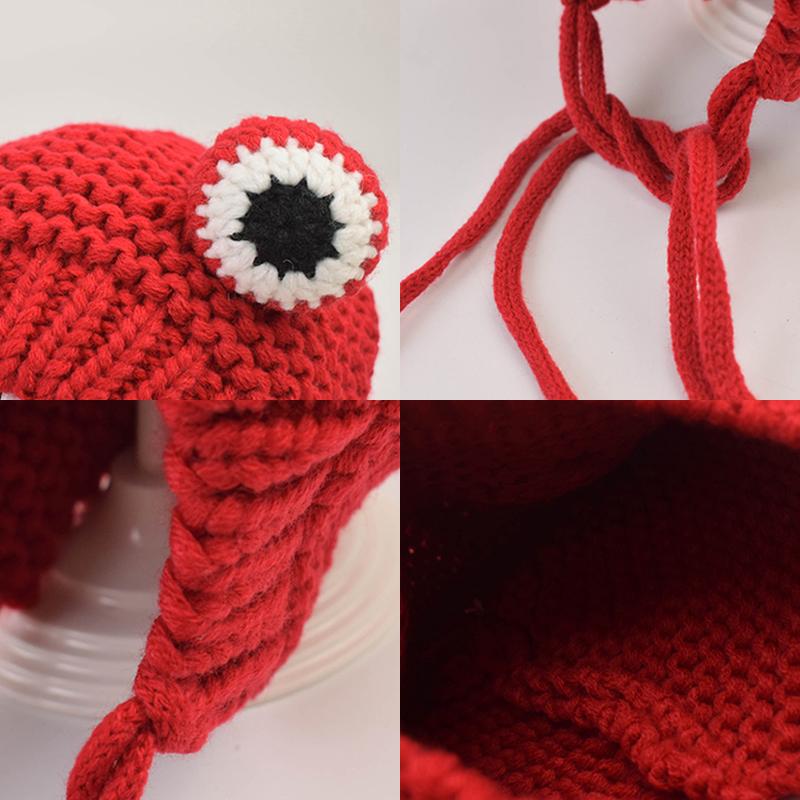 Leuke Frog Cartoon Winter Kids gebreide muts muts