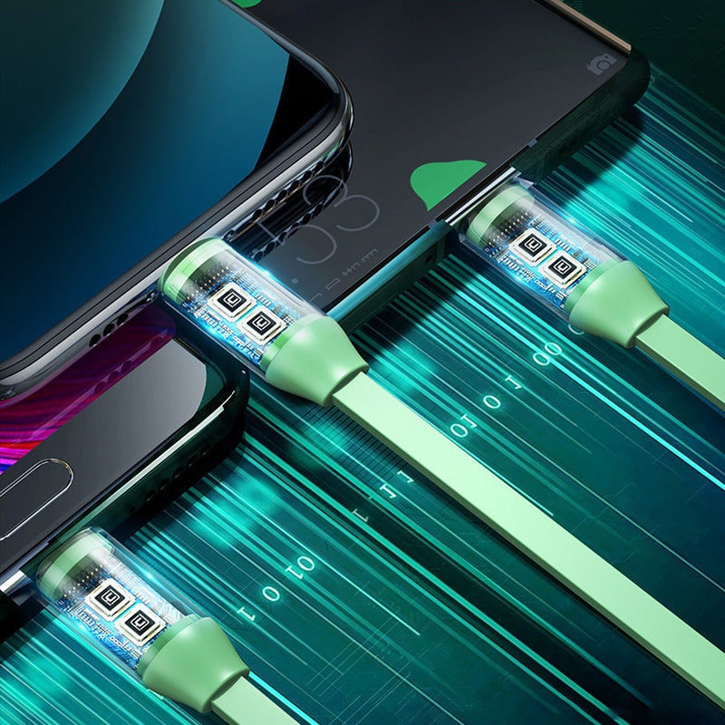 Intrekbare drie-in-één datakabel