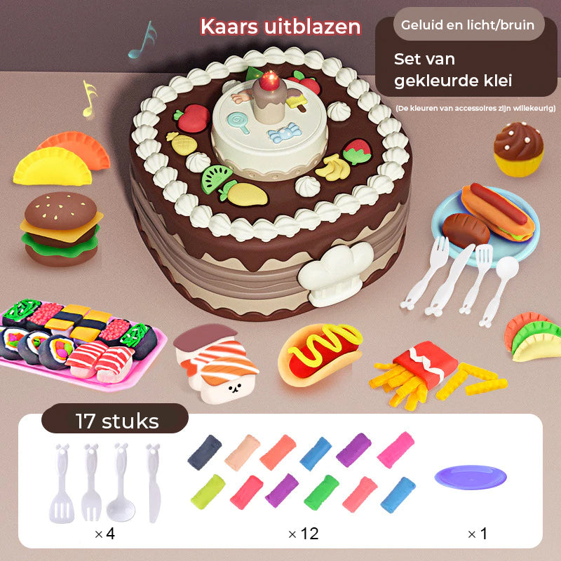 Gekleurde Klei Taart Set