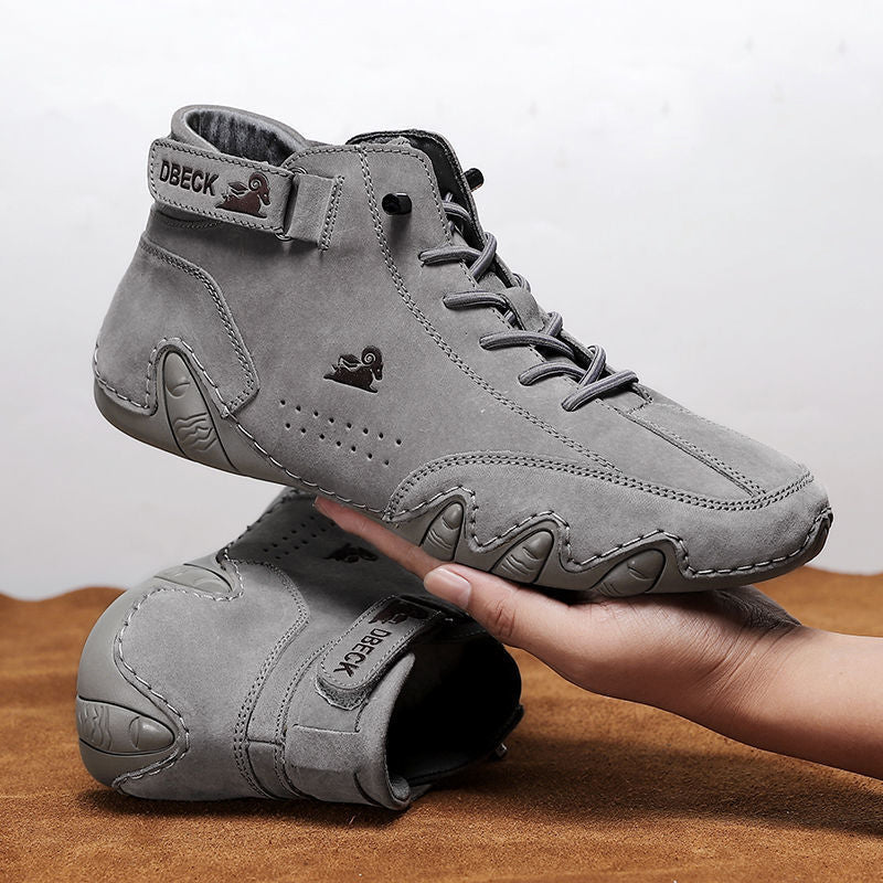 Handgemaakte hoge laarzen met klittenband