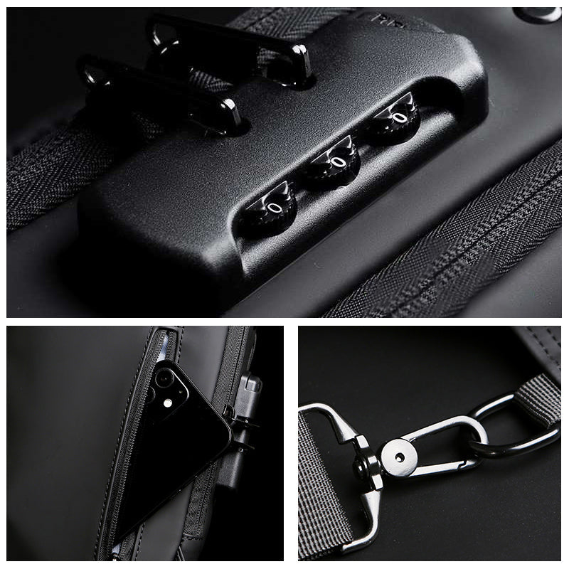 wachtwoord anti-diefstal borsttas