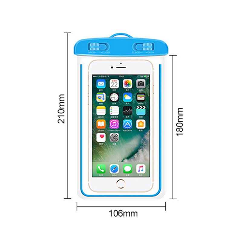 Waterdichte nacht lichtgevende telefoon zakje