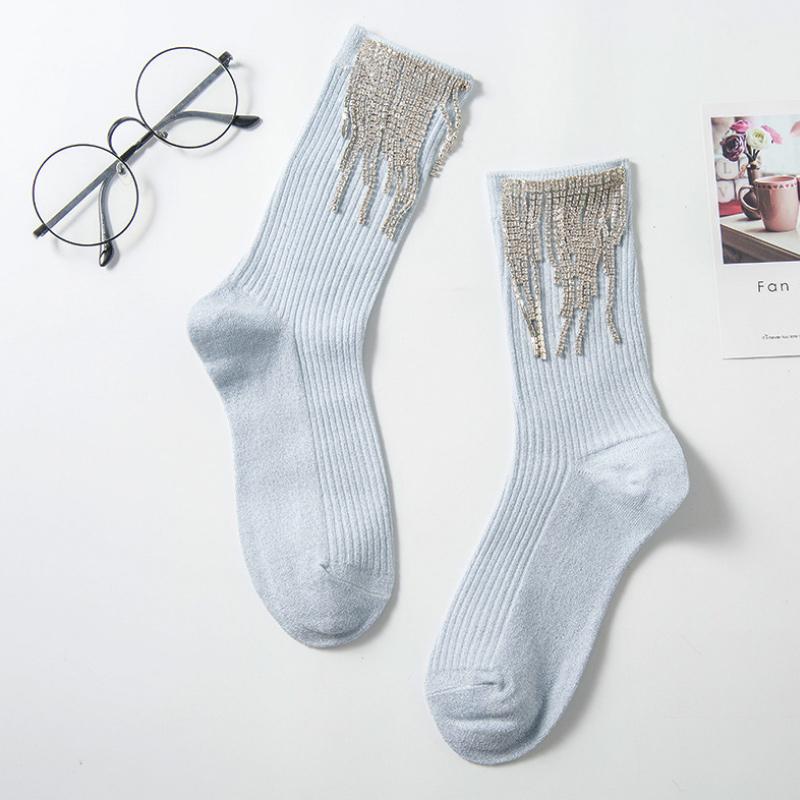 Damessokken met kwastjes