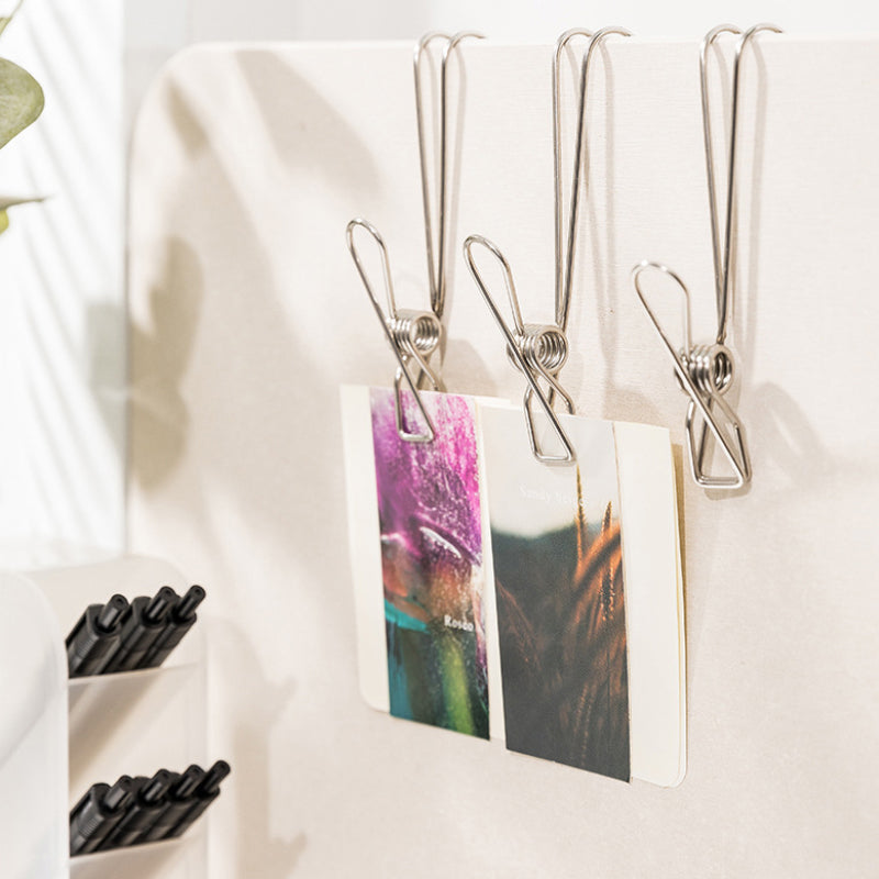 Roestvrijstalen metalen lange staartclip (6 stuks / set)