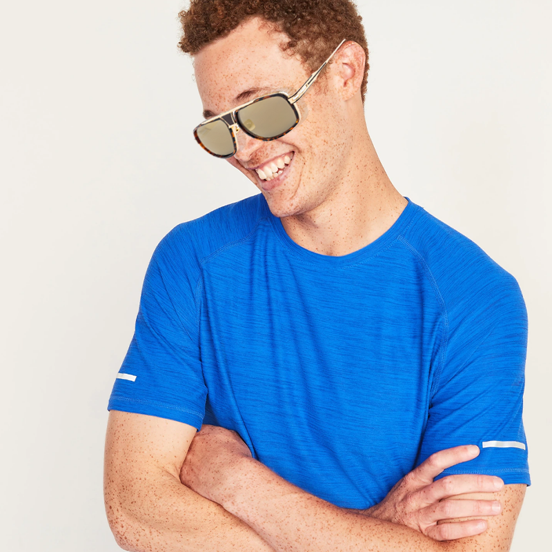 Vintage metalen zonnebril met groot montuur