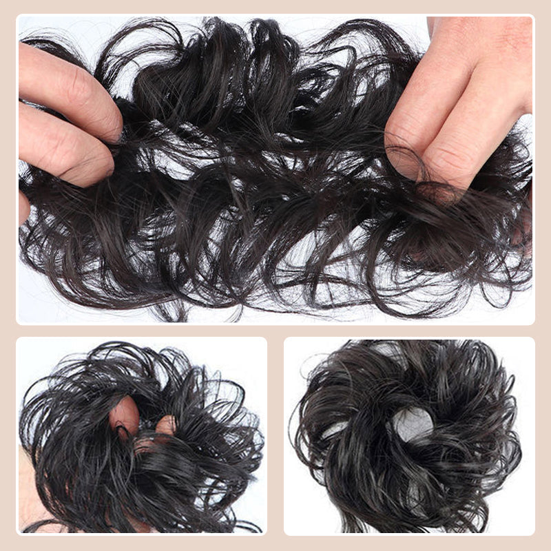 Rommelige knot haarstukjes