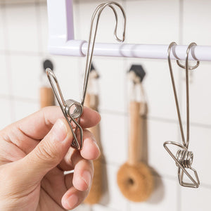 Roestvrijstalen metalen lange staartclip (6 stuks / set)