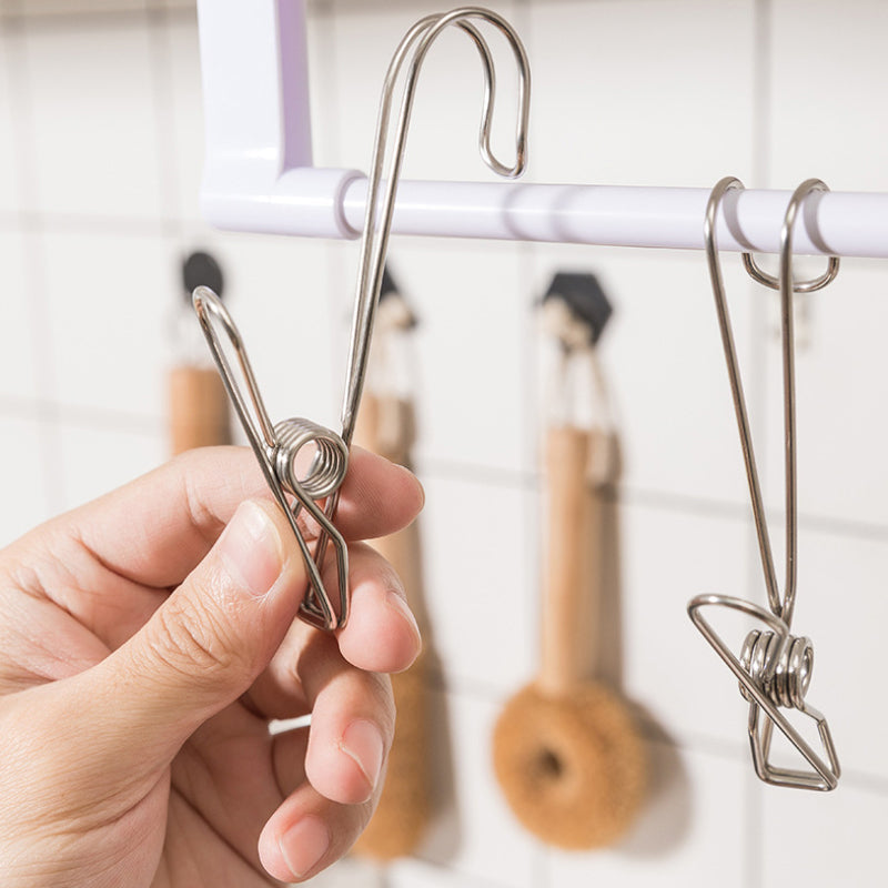Roestvrijstalen metalen lange staartclip (6 stuks / set)