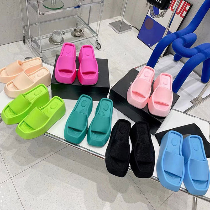 Luxe sandalen met vierkante neus